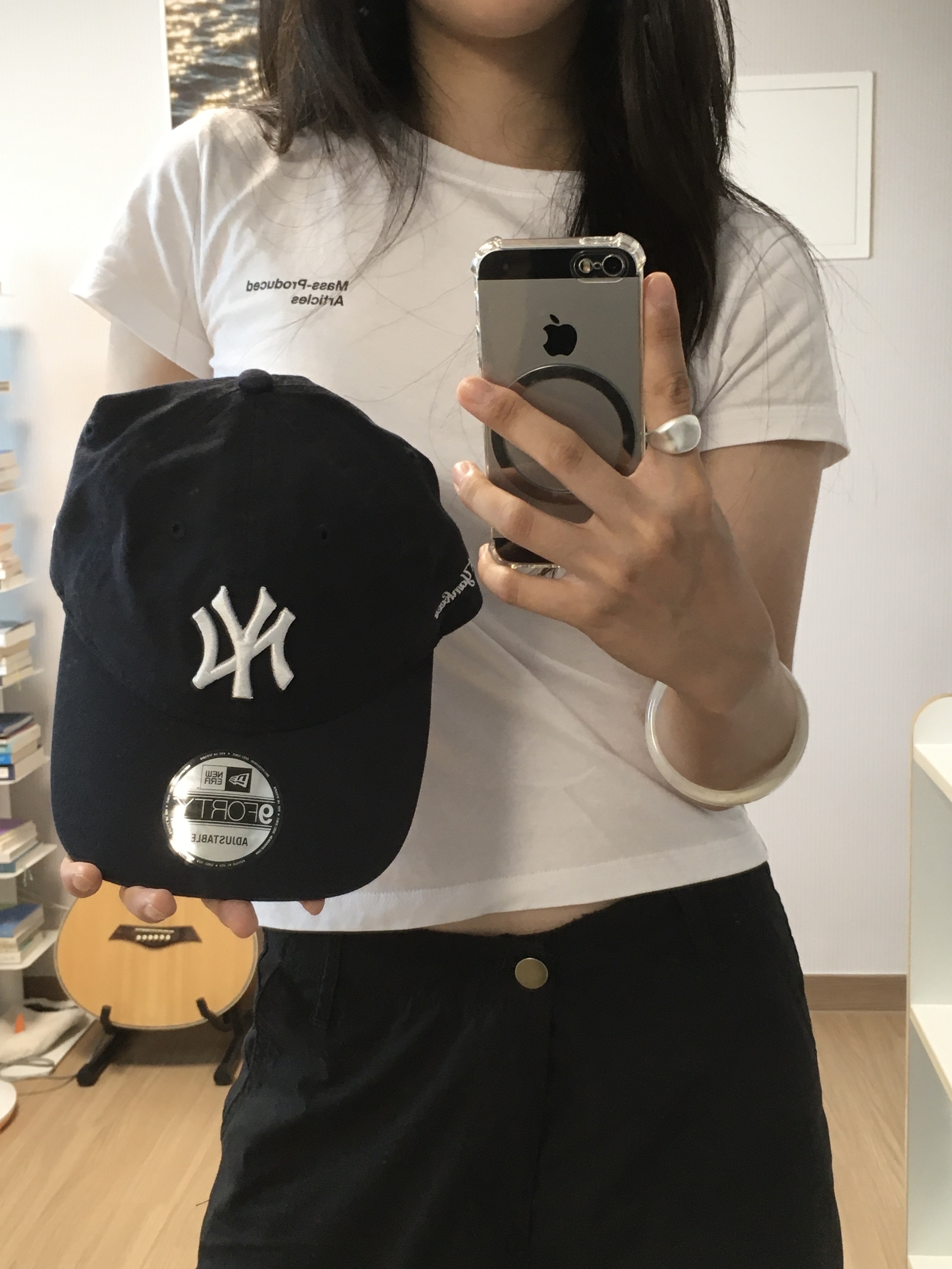 New Era MLB New York Yankees Basic Unstructured Ball Cap Medium Navy, Human Made 6 Panel Cap #2 Navy 착용 스타일 - 1