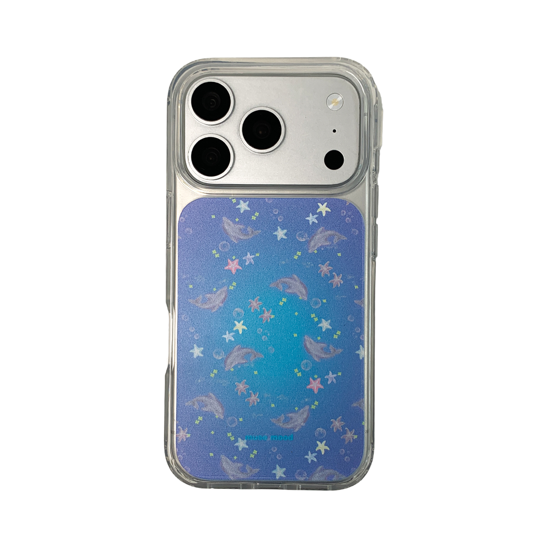 뮤즈무드 돌핀 글로우 맥세이프 클리어 휴대폰 케이스(Musemood Dolphin Glow MagSafe Clear Phone Case)