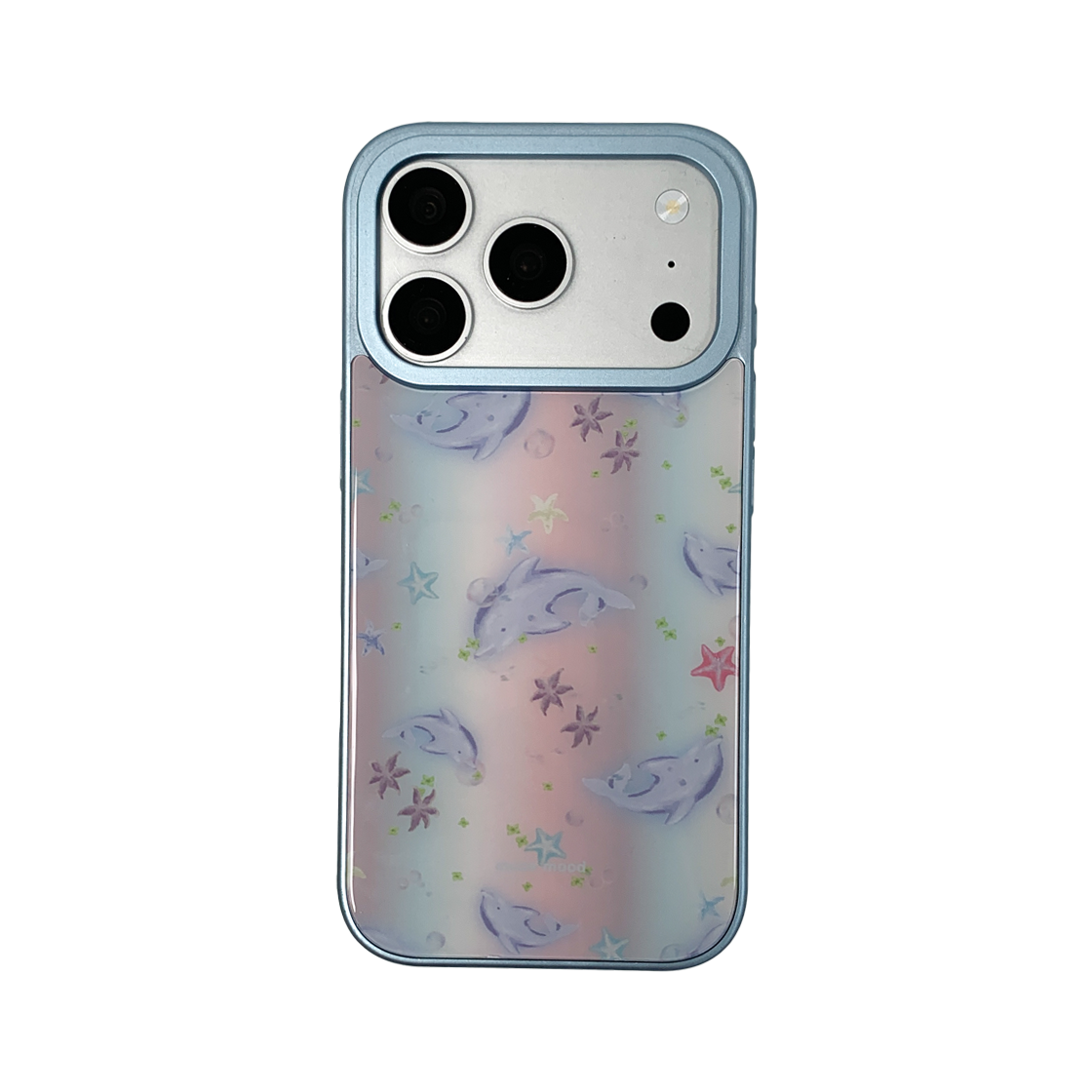 뮤즈무드 돌핀 글로우 블루 범퍼 휴대폰 케이스(Musemood Dolphin Glow Blue Bumper Phone Case)