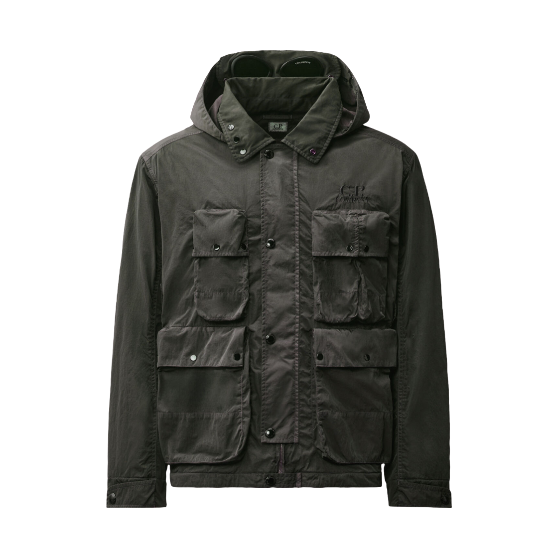 C.P. 컴퍼니 헤비 크롬 R 고글 자켓 레이븐 그레이 - 26FW(C.P. Company Heavy Chrome R Goggle Jacket Raven Grey - 26FW)