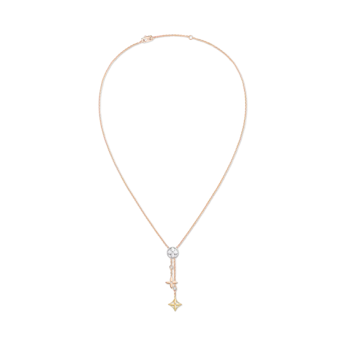 Q94329 (W) Louis Vuitton Idylle Blossom Y Pendant 3 Golds & Diamond
