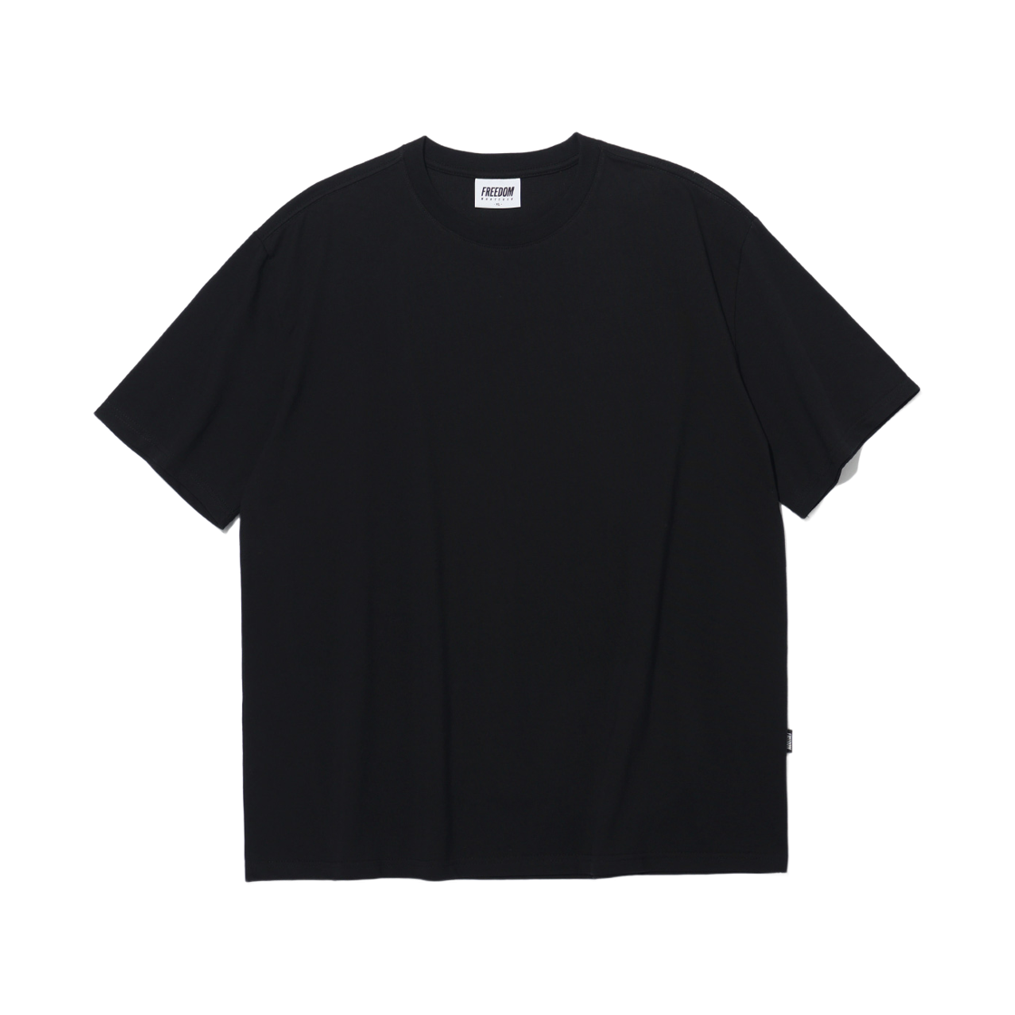 FD25LUTS0020BK FREEDOM Plain Semioverfit T-Shirts Black