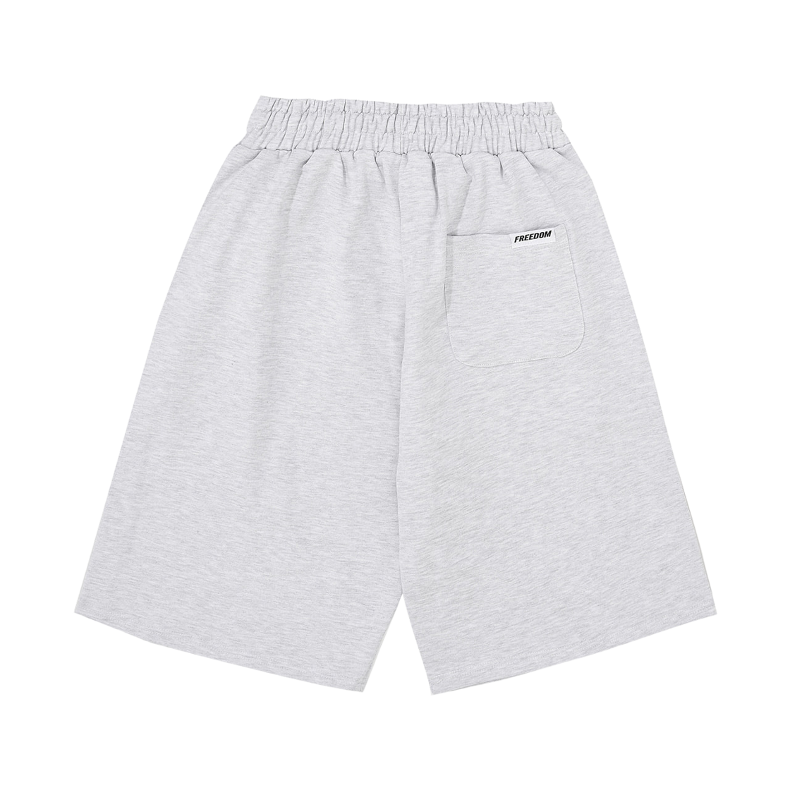 프리덤 프리덤 레터링 버뮤다 코튼 쇼츠 멜란지(FREEDOM FREEDOM Lettering Bermuda Cotton Shorts Melange) - 2