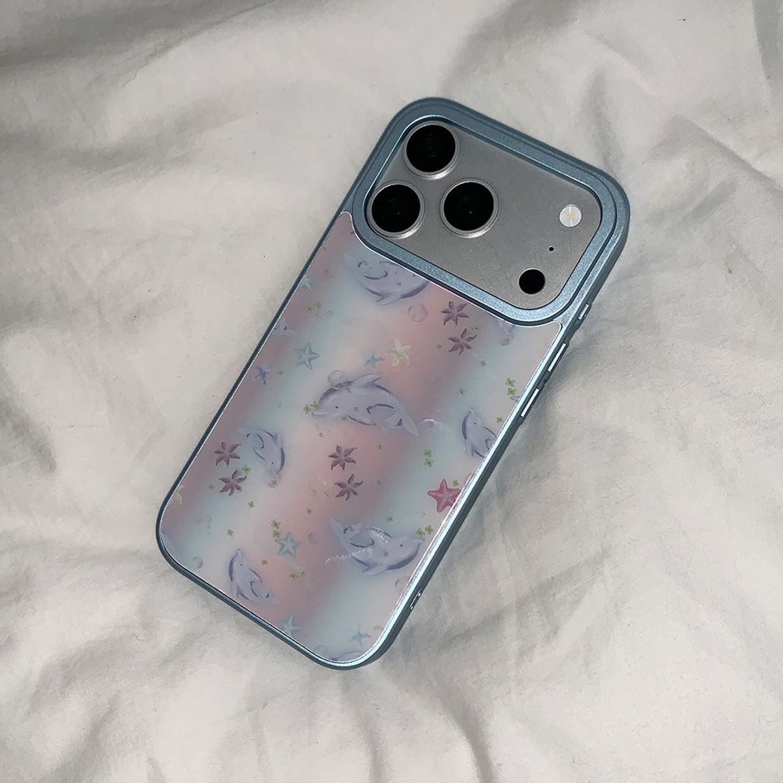 뮤즈무드 돌핀 글로우 블루 범퍼 휴대폰 케이스(Musemood Dolphin Glow Blue Bumper Phone Case) - 6