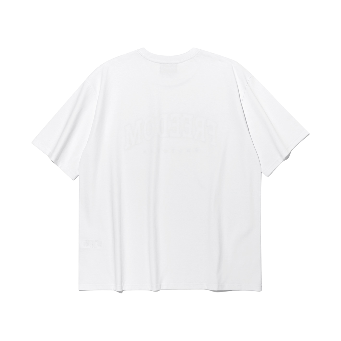 프리덤 프리덤 아치로고 세미오버핏 티셔츠 화이트(FREEDOM Freedom Arch Logo Semioverfit T-Shirts White) - 2