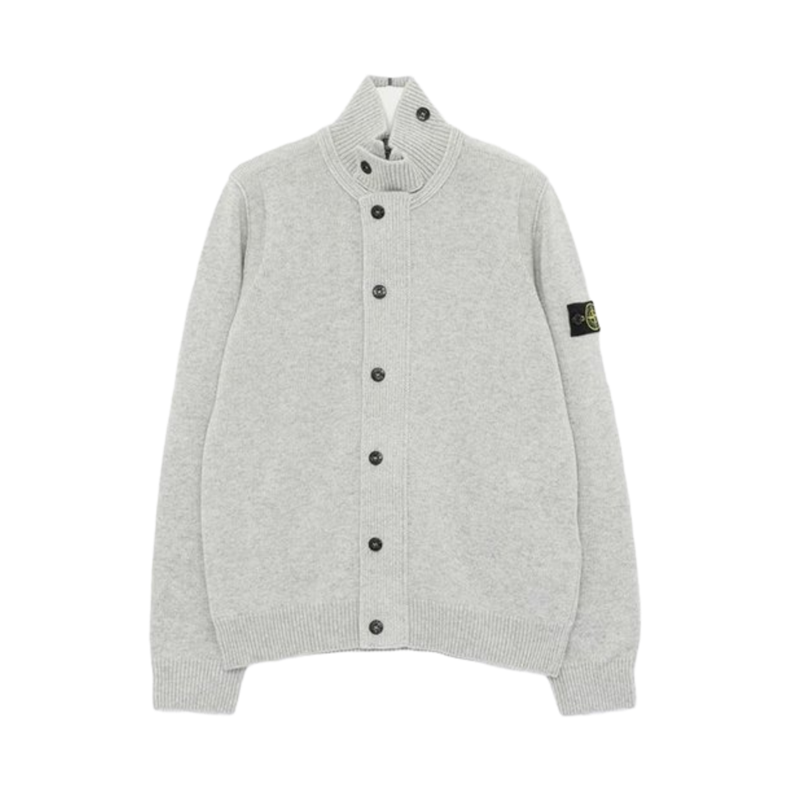 L2S1651000-03S00M1-V0M64 (Kids) Stone Island 5100003 Wappen Logo Cardigan Dust Grey Melange - 26FW