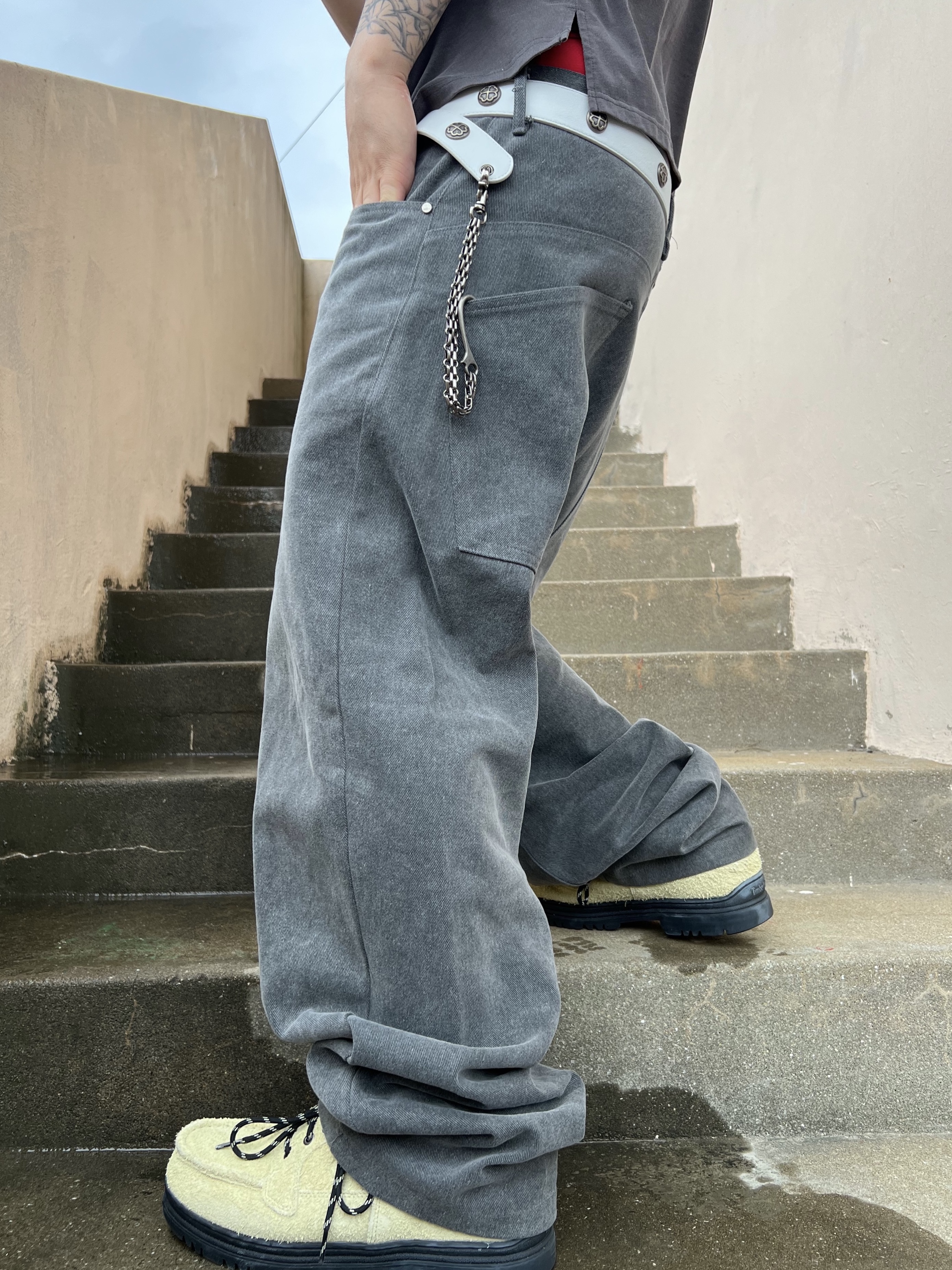 Timberland Heritage Gore-Tex Moc Toe Mid Boots Light Green Suede - Wide, Hono Report Leaf Bracelet 착용 스타일 - 2