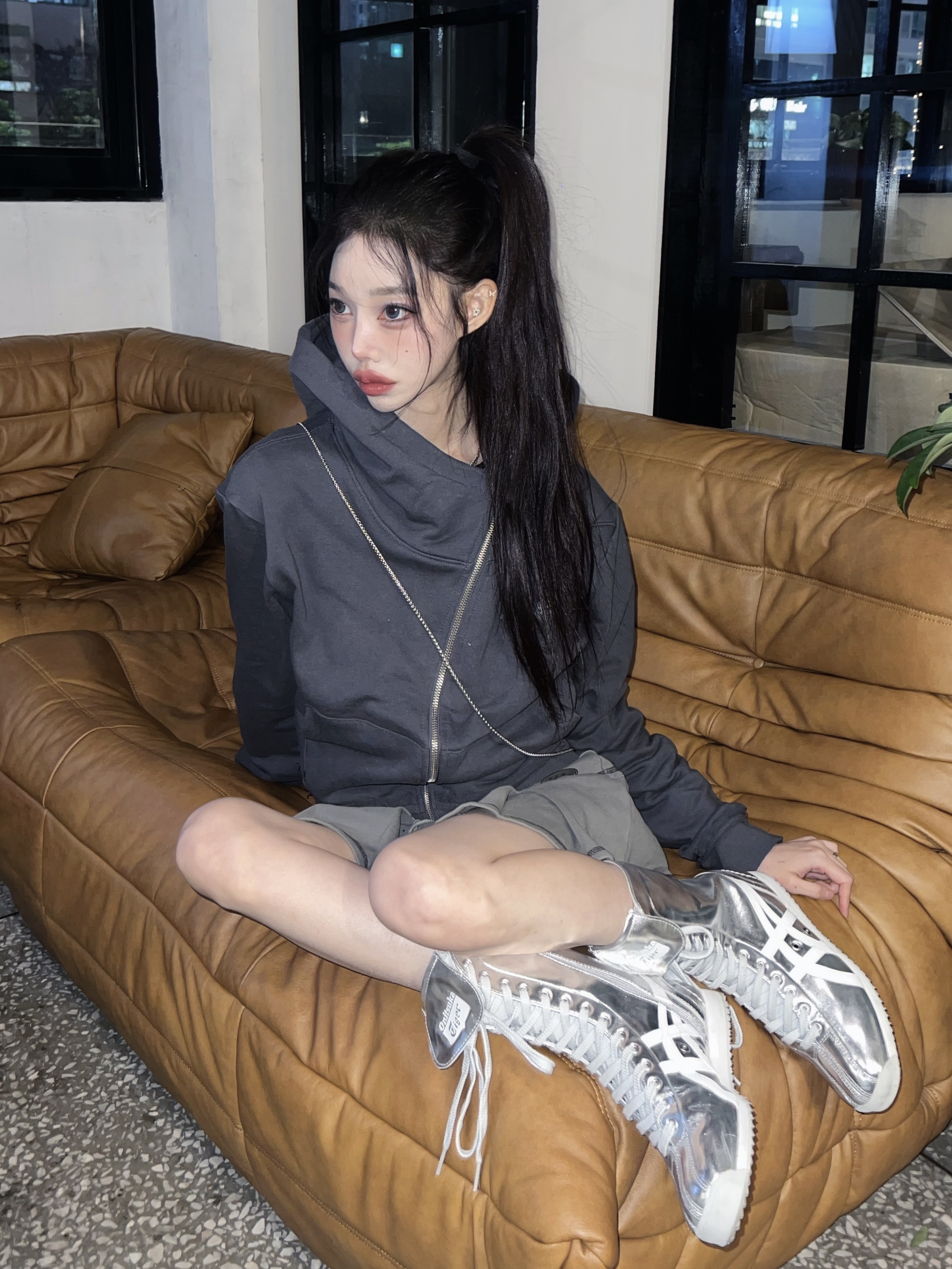 Onitsuka Tiger Mexico 66 Boxing Pure Silver Off White 착용 스타일 - 4