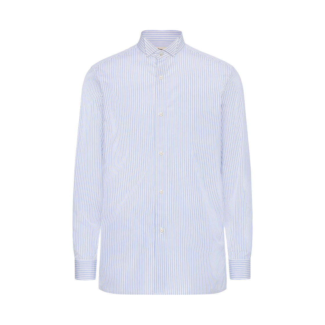 S50DT0078M35777001F Maison Margiela Striped Cotton Shirt Pinstripe White Light Blue