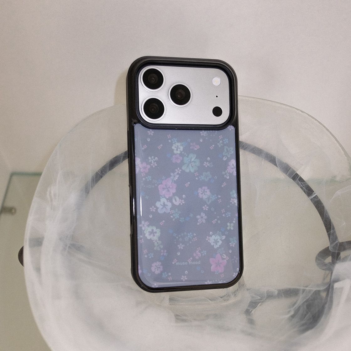 뮤즈무드 그레이 알로하 플라워 에폭시 휴대폰 케이스(Musemood Gray Aloha Flower Epoxy Phone Case) - 4