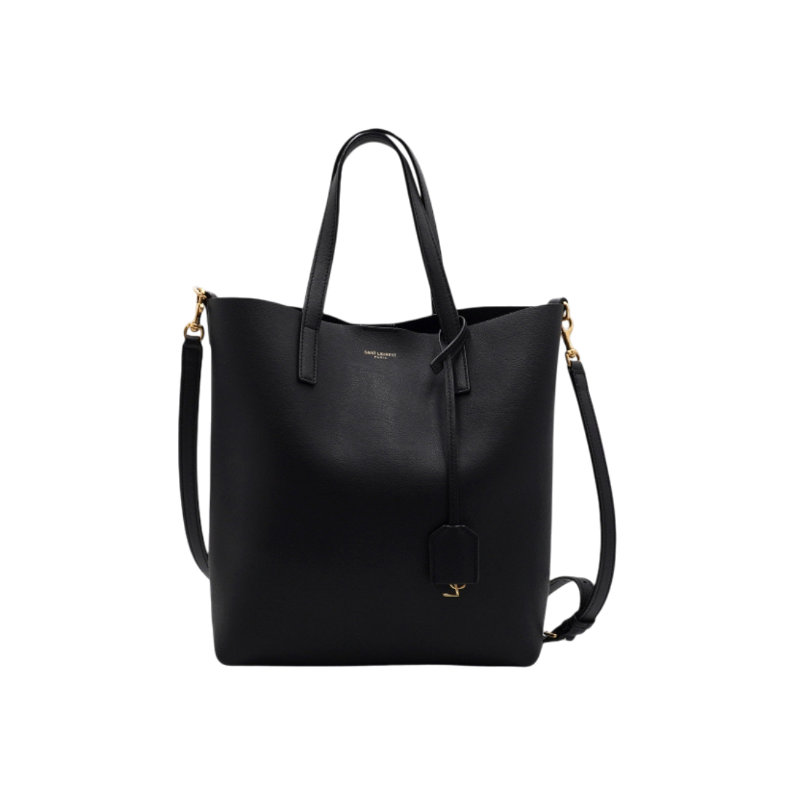 ITB66T3PK76D Saint Laurent Black Leather Toy Shopping Tote & Shoulder Bag