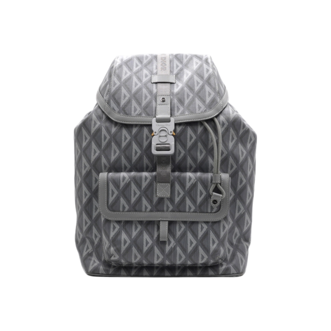 ITQQCLJWAKNT Dior Gray CD Diamond Calfskin Canvas Hitheroad Backpack