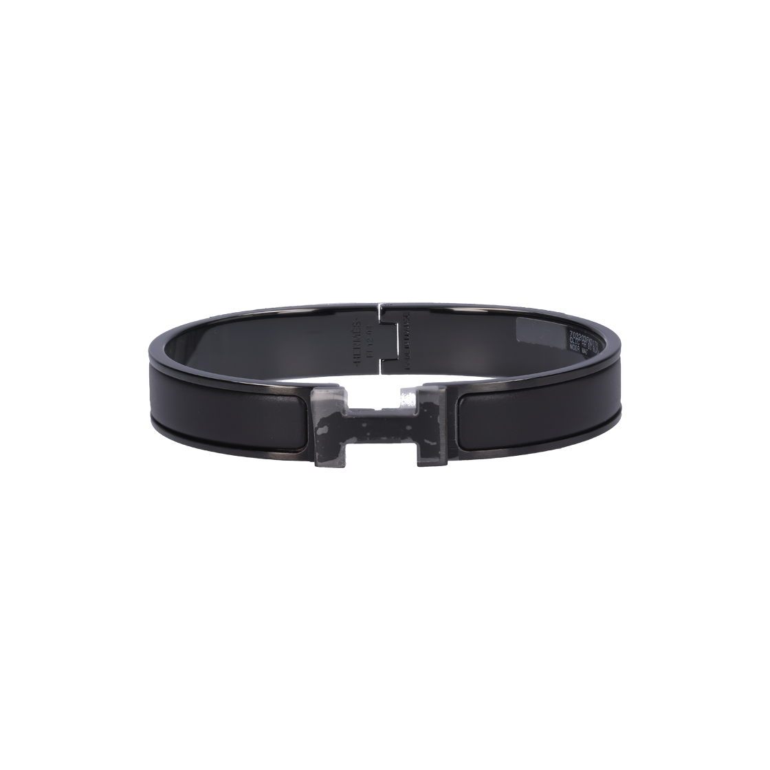 IT6K5V55JUJ4 Hermes Click Ash Bracelet So Black Hardware & Noir Matte