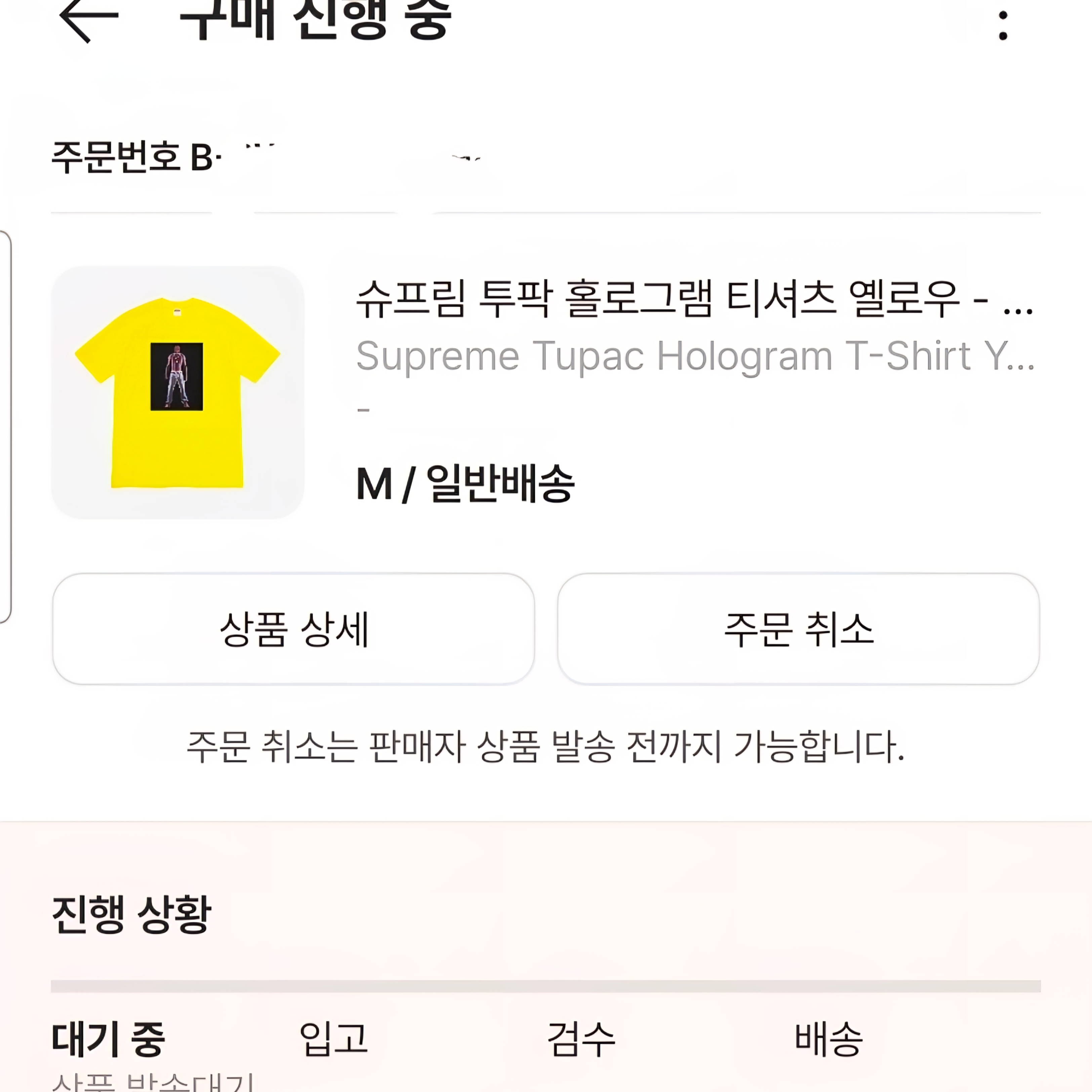Supreme Tupac Hologram T-Shirt Yellow - 20SS ์ฐฉ์ฉ ์คํ์ผ