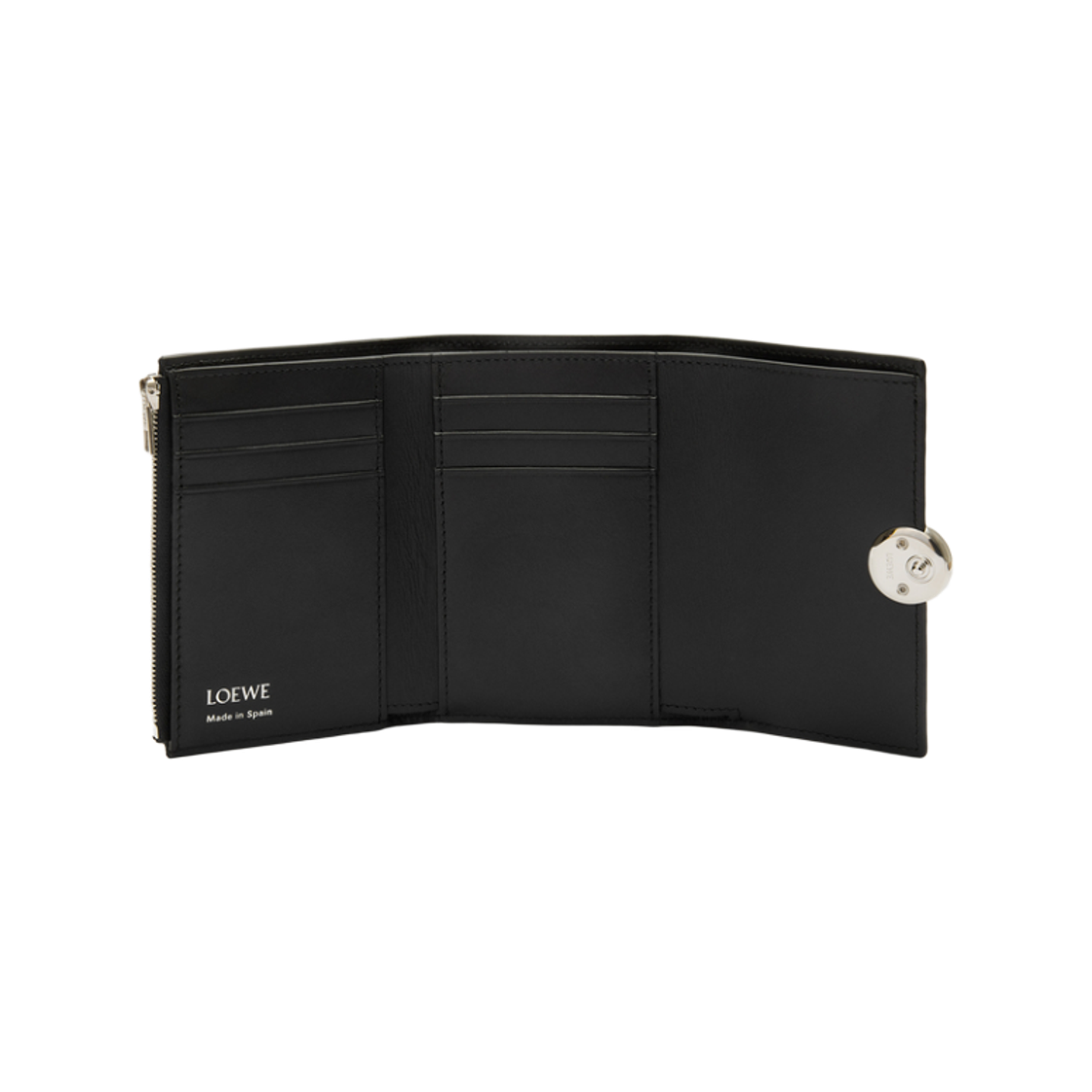 로에베 페블 그레인드 카프스킨 스몰 버티컬 월렛 블랙(Loewe Small Vertical Wallet in Pebble Grained Calfskin Black) - 3