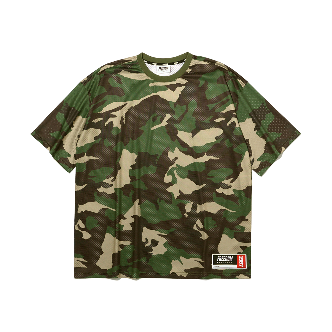 프리덤 메쉬 오버핏 백 프린팅 티셔츠 라이트카모(FREEDOM Mesh Overfit Back Printing T-Shirts Light Camo) - 2