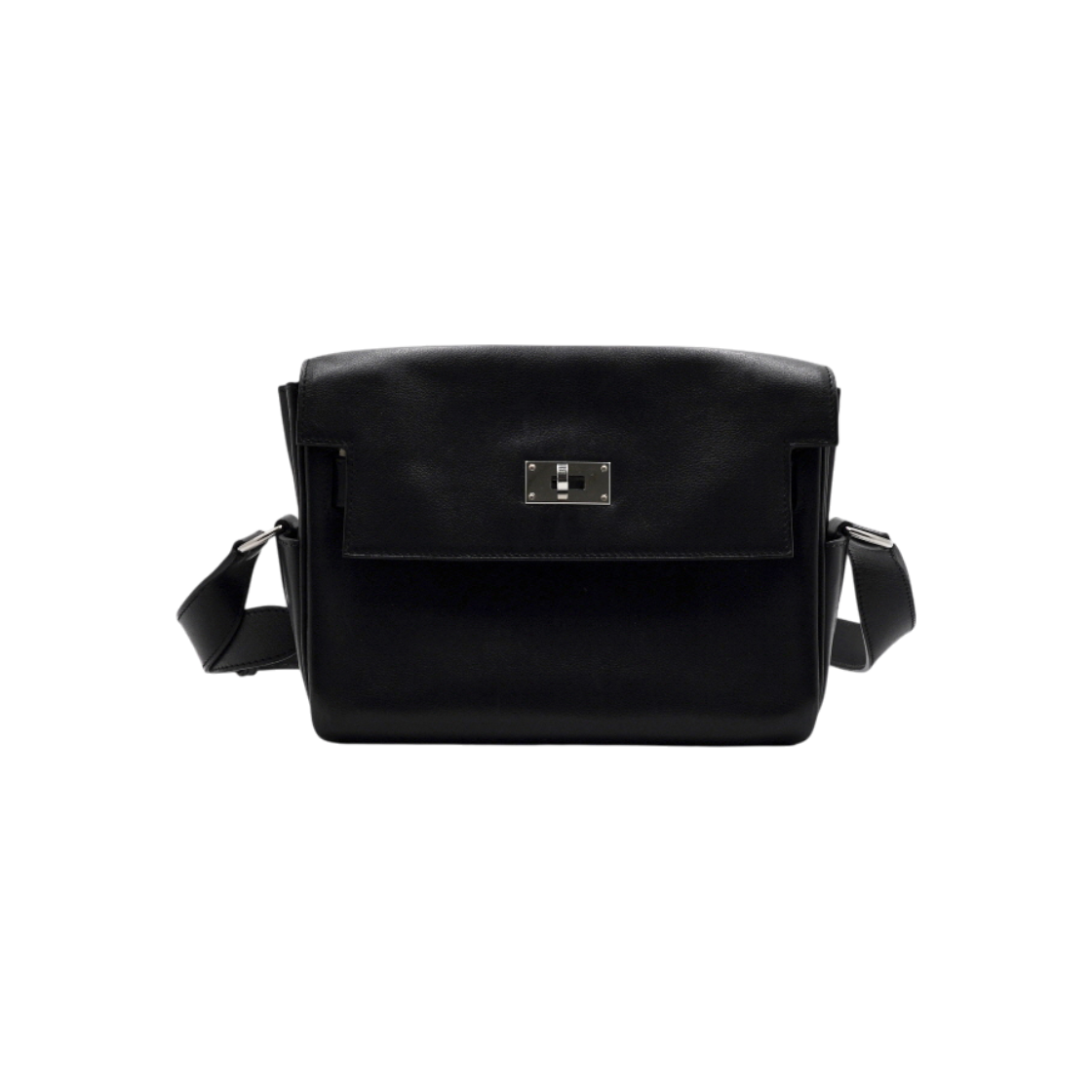 ITK4D9OTJO8M Hermes H085009CK89 Sac Kelly PM Evergrain Noir Unisex Messenger Shoulder Bag Crossbody