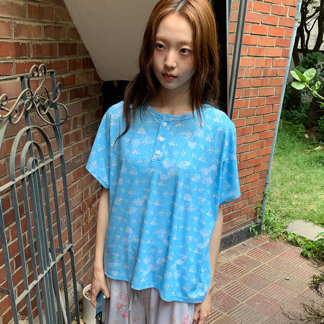 뮤즈무드 쿨 로즈 돌먼 티셔츠(Musemood Cool Rose Dolman Tee) - 2