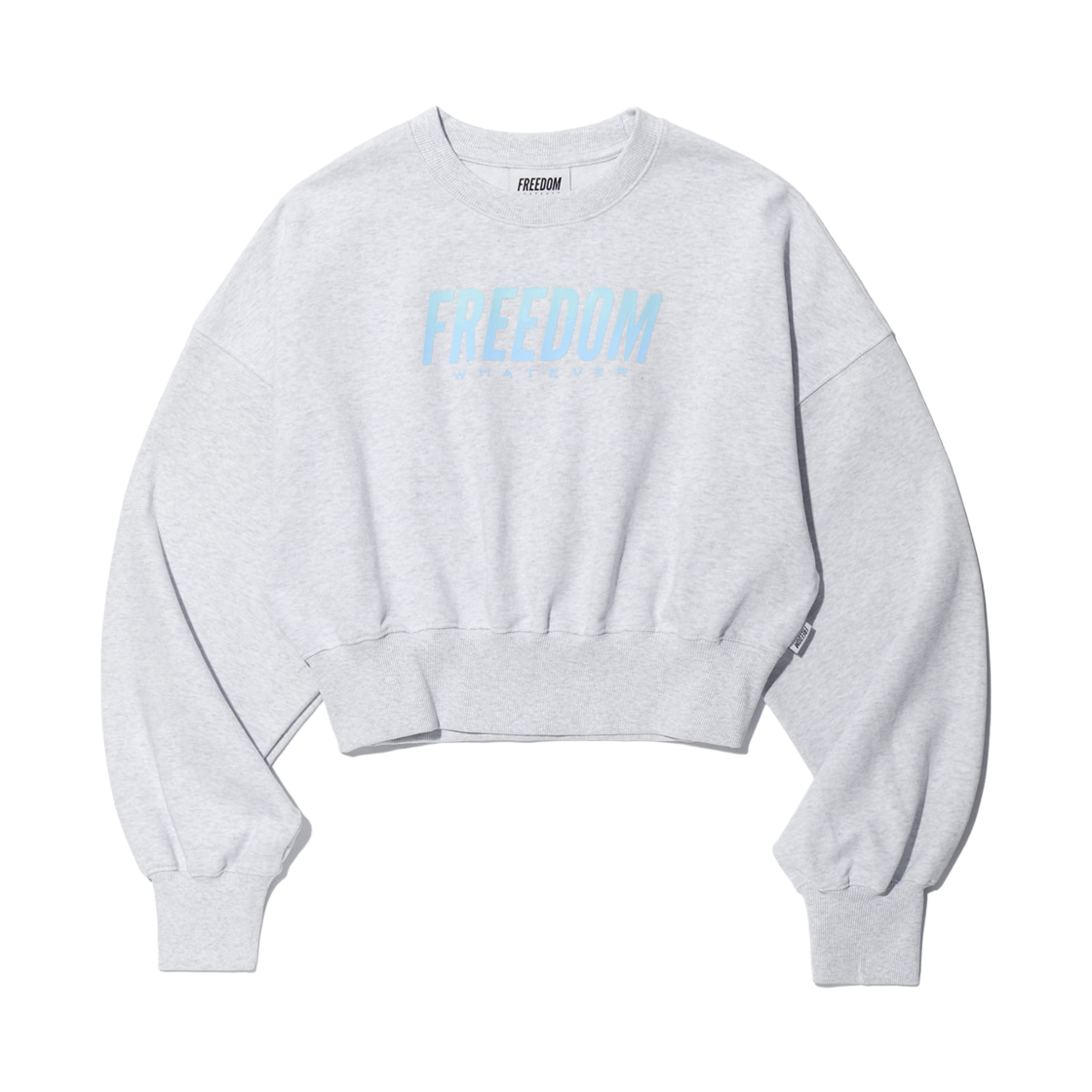 FD24FWSS0460ME FREEDOM Womens Gradient Logo Crop Sweatshirts Melange