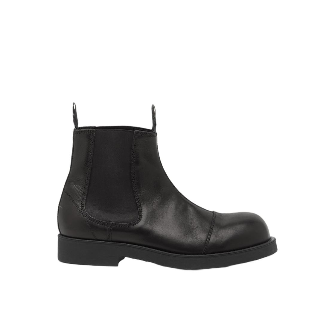SH1WU0014P7431T8013 MM6 Maison Margiela Leather Biker Chelsea Boots Black