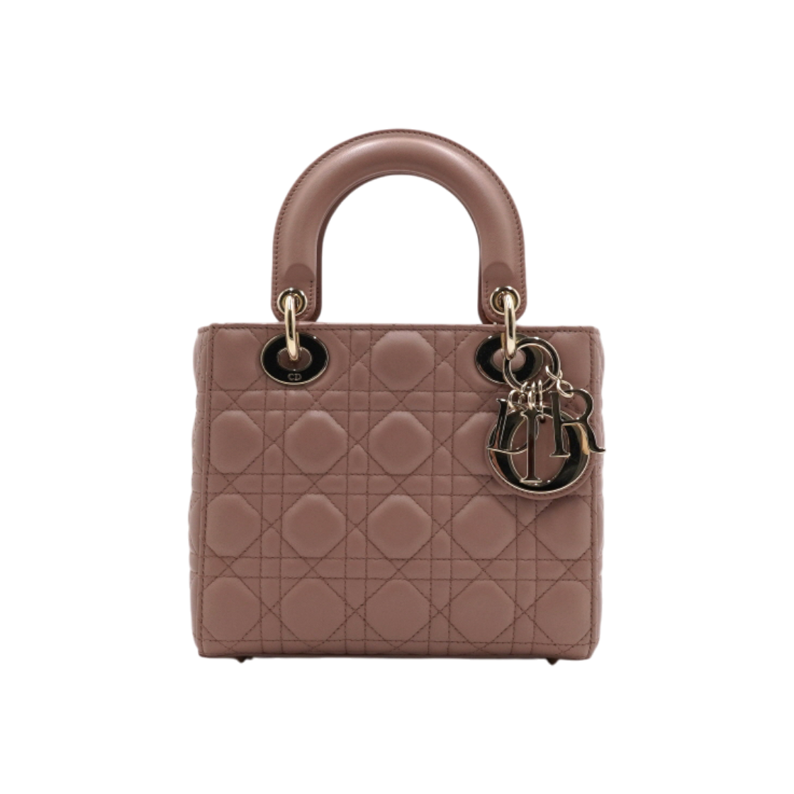 IT78LPI2AIMP Dior M0538OCAL Blush Lambskin Lady Dior Small MY ABCDIOR Gold Tote and Shoulder Bag