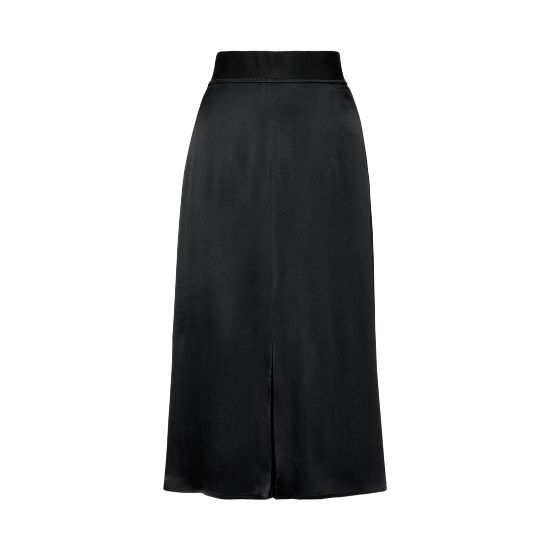 S51ME0062M36047900 Maison Margiela Washed Silk Satin Midi Skirt Black