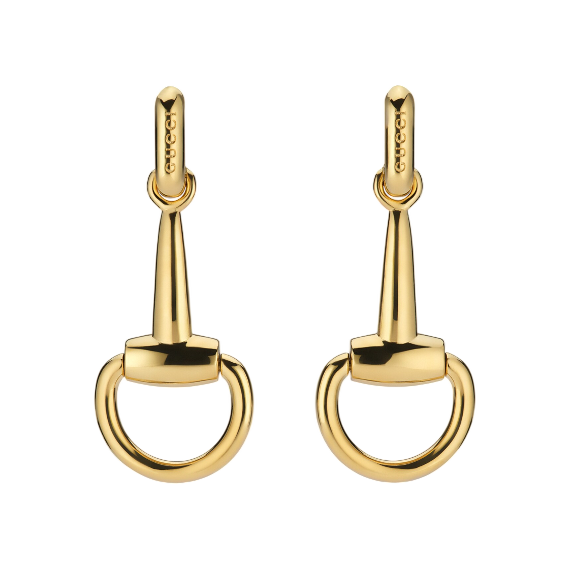 A003WD-I4600-0912 (W) Gucci Horsebit Earrings Gold