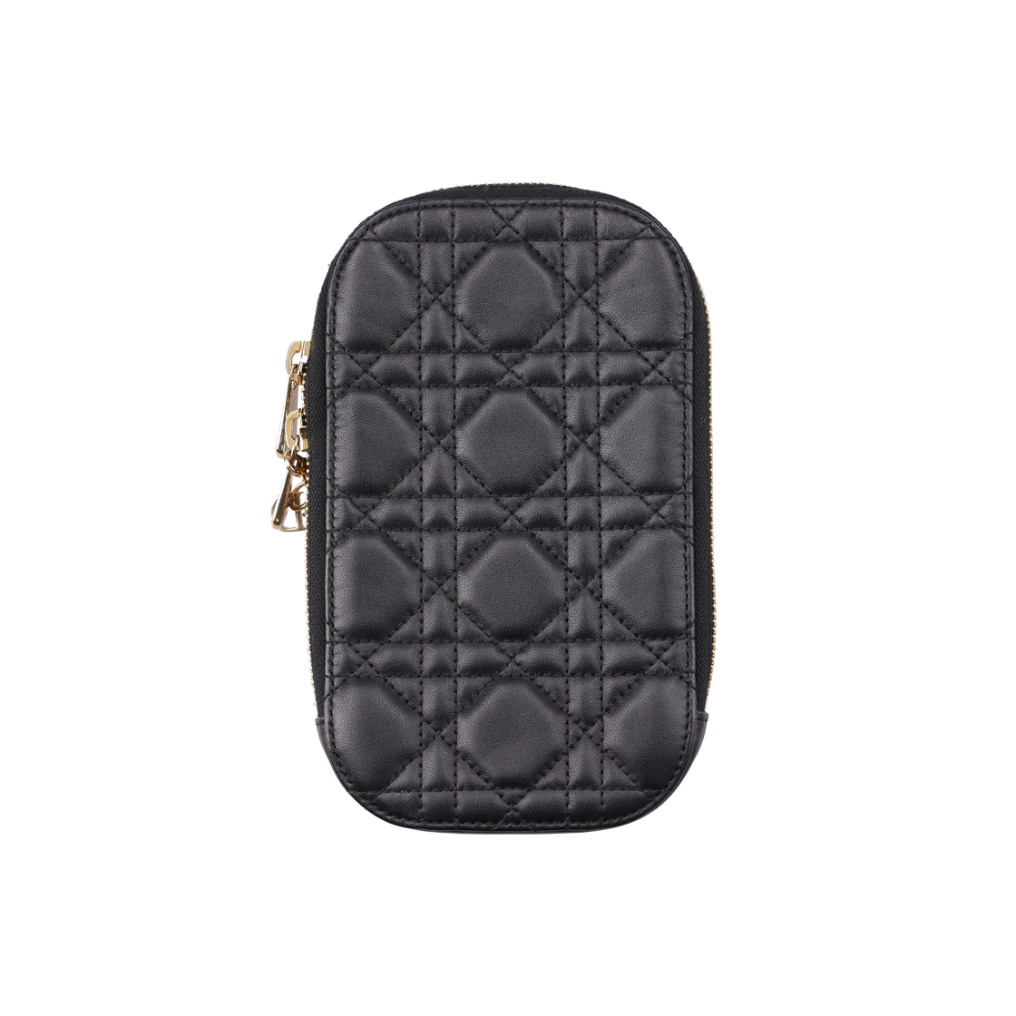 IT5DJQ2SC67R Dior S0872ONMJ Lady Phone Holder Cannage Lambskin Black Gold