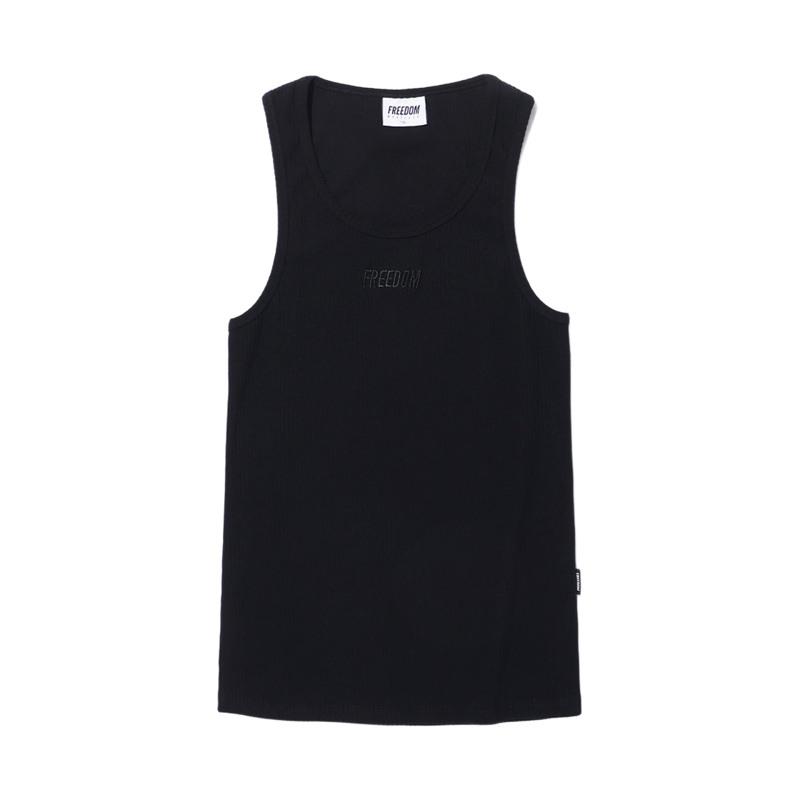 FD25MMSL0190BK FREEDOM Ribbed Tank Top Black