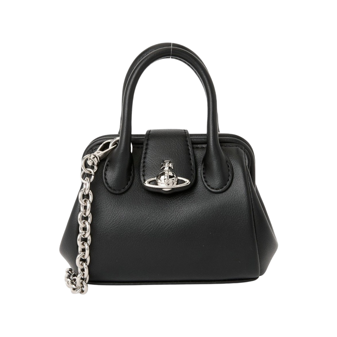 5C01000YW-S0026-N401 Vivienne Westwood Pamela Mini Chain Tote Bag Black