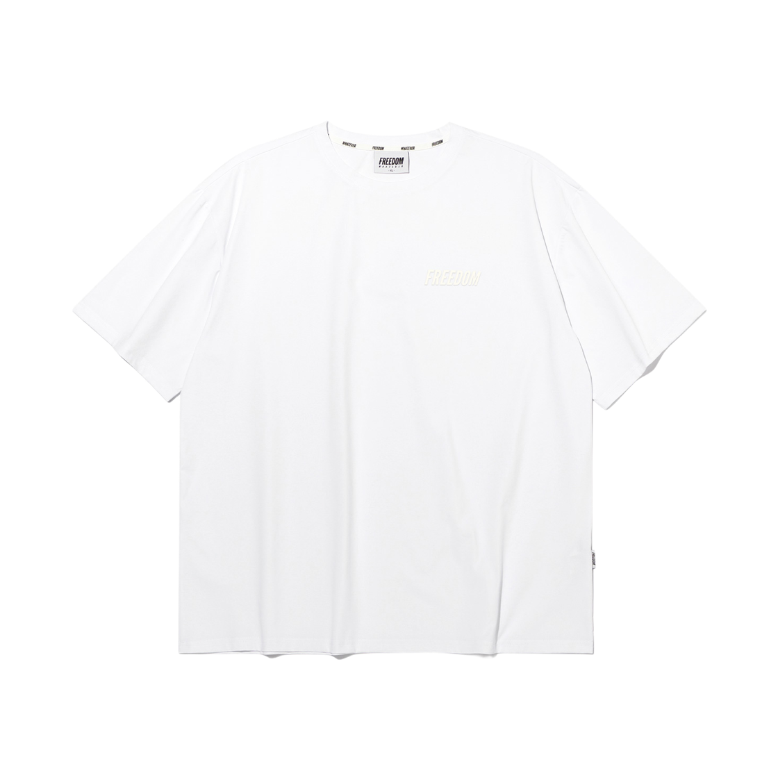 FD26MMTS003WWH FREEDOM Essential Semi-Overfit T-shirt White/White