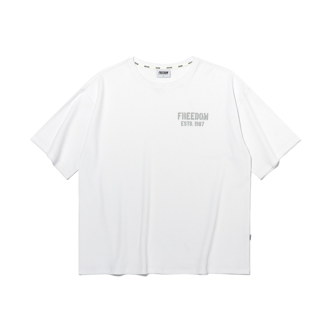FD26MMTS0250WH FREEDOM 1987 Waffle Oversized T-shirt White
