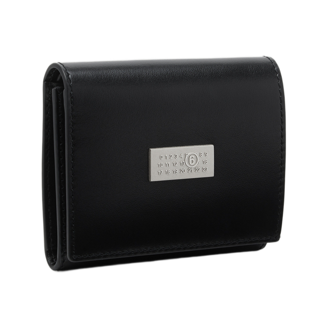 MM6 메종 마르지엘라 레더 트라이폴드 월렛 블랙(MM6 Maison Margiela Leather Tri-Fold Wallet Black) - 2
