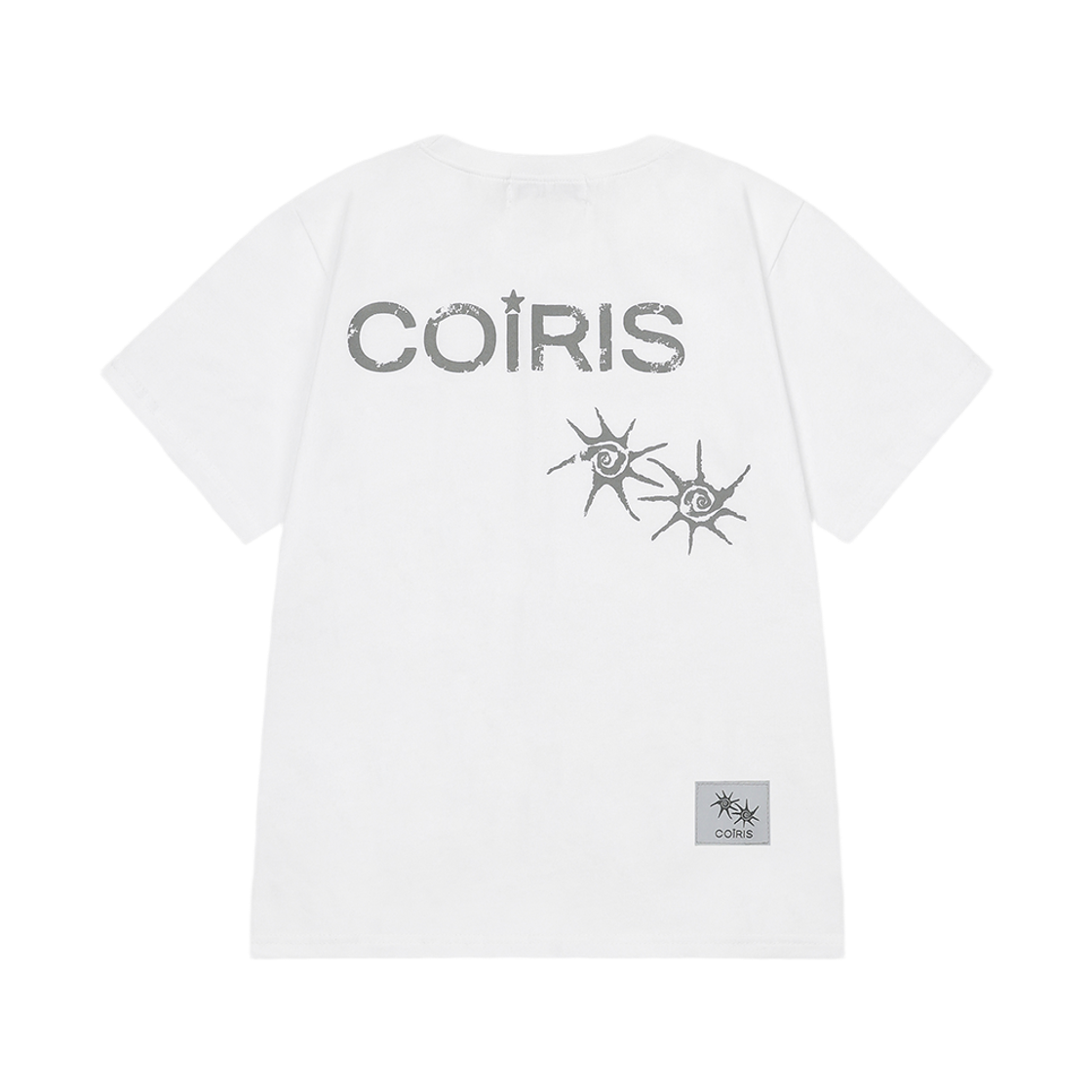 C-P00000JM Coiris Dren Back Dirty Logo Half T White