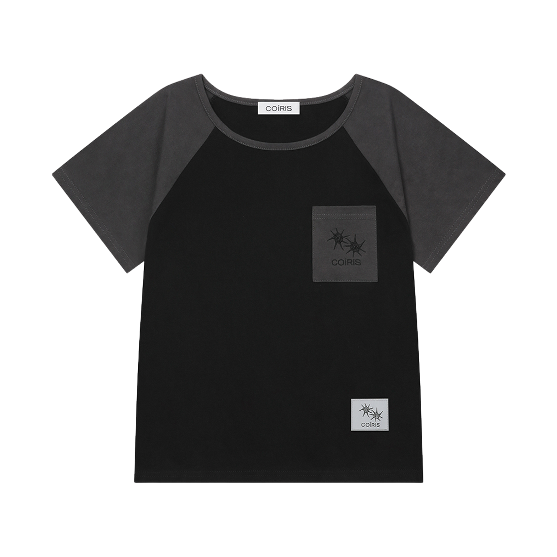 C-P00000JP Coiris Raish Raglan Half T Black