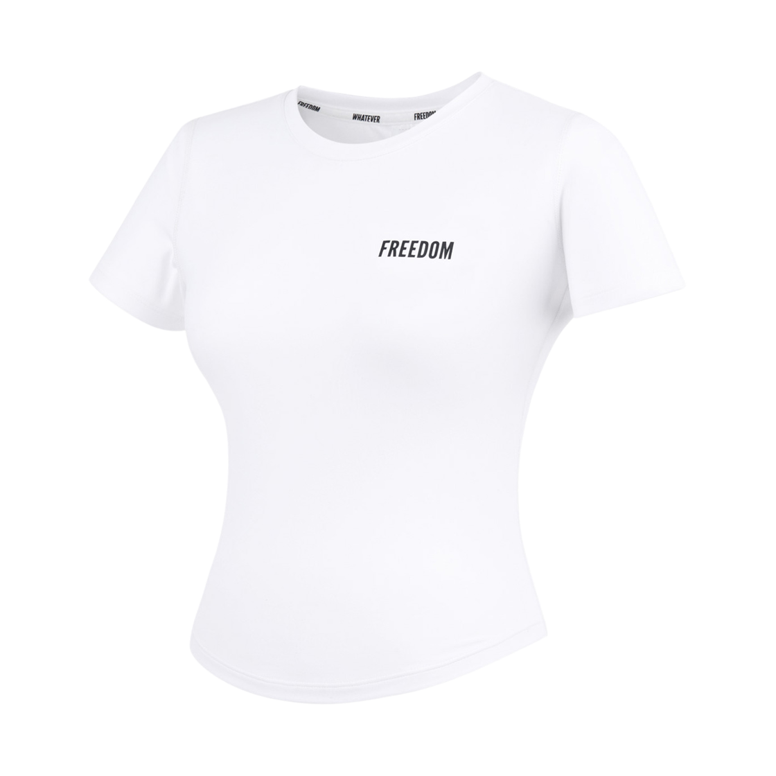 FD25SWTS0250WH FREEDOM Essential Curved Crop T-Shirts White