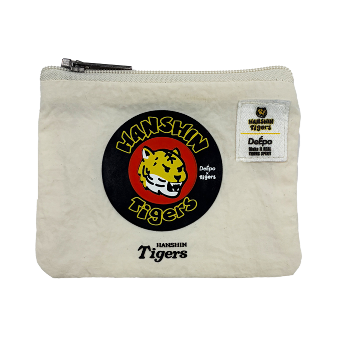디에포 x 한신 타이거즈 콜라보 캐릭터 코인파우치 아이보리(DeEpo x Hanshin Tigers Collabo Character Coin Pouch Ivory)