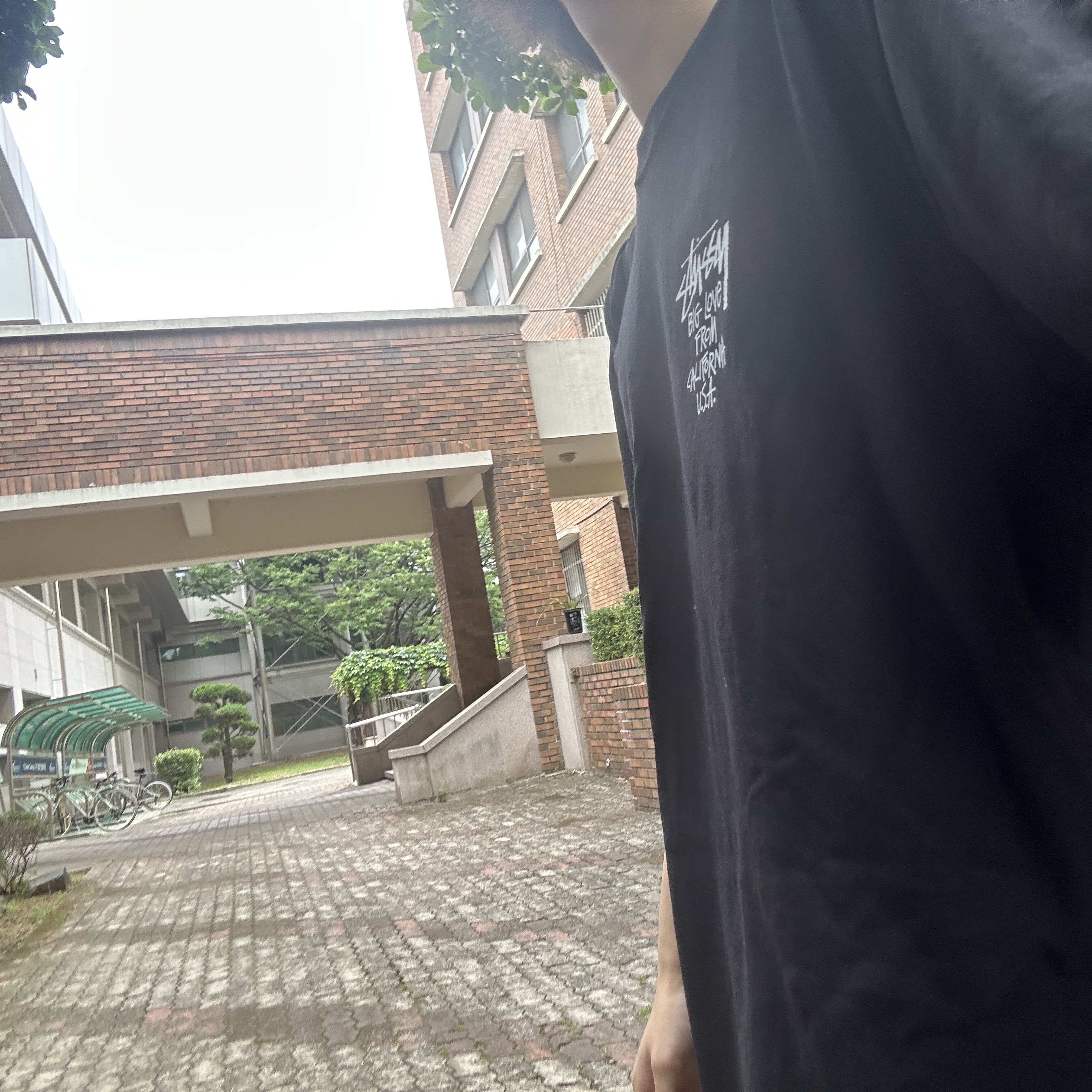 Stussy Big Love T-Shirt Black 착용 스타일 - 6