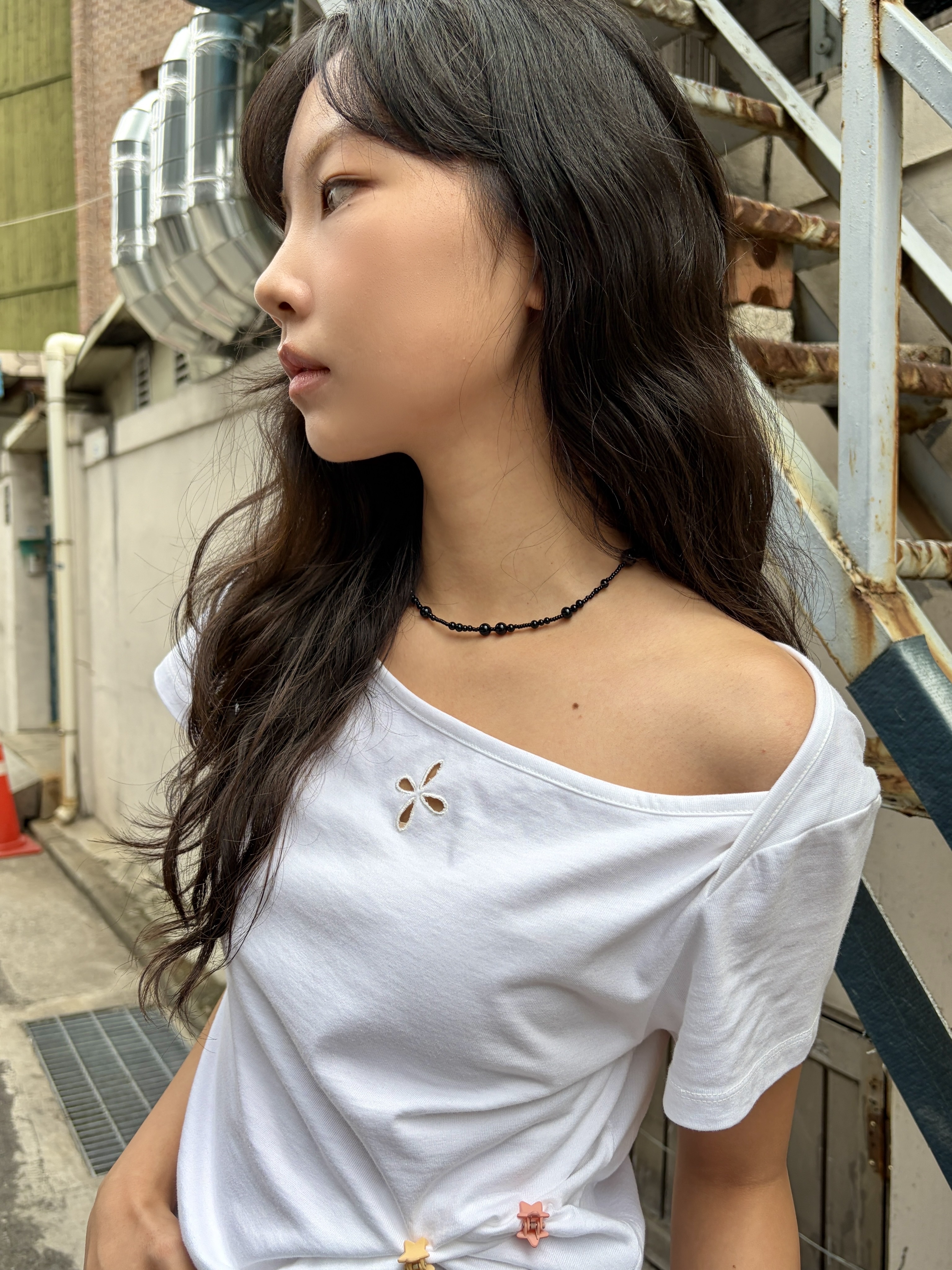 Riomeu Onyx Harmony Necklace 착용 스타일 - 1