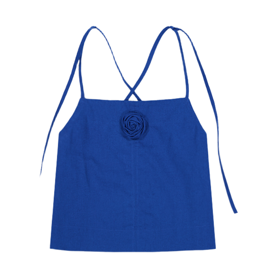 뮈르뮈르 포비 린넨 로즈 뷔스티에 블루(MURMURE Poby Linen Rose Bustier Blue) - 1