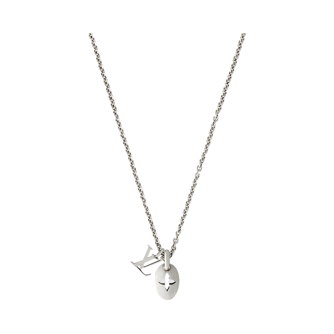 M04393 Louis Vuitton Monogram Flower Pendant Silver
