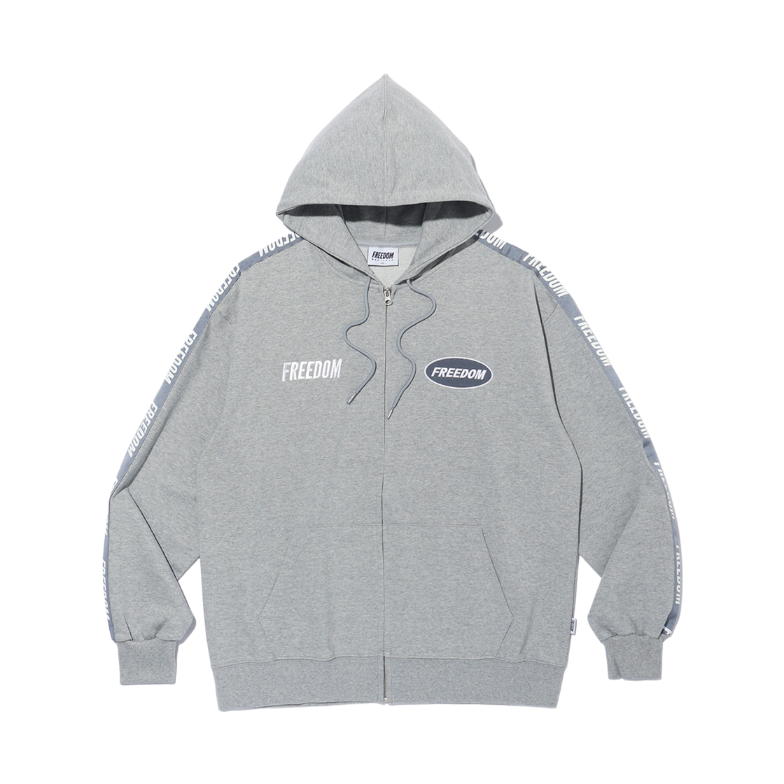 FD25LMHZ0960GY FREEDOM Freedom Lettering Hood Zip-up Gray