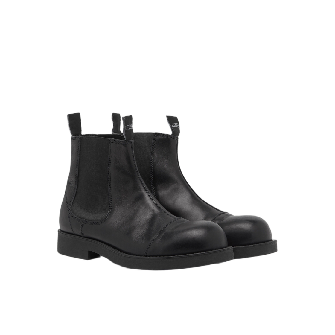 MM6 메종 마르지엘라 레더 바이커 첼시 부츠 블랙(MM6 Maison Margiela Leather Biker Chelsea Boots Black) - 2