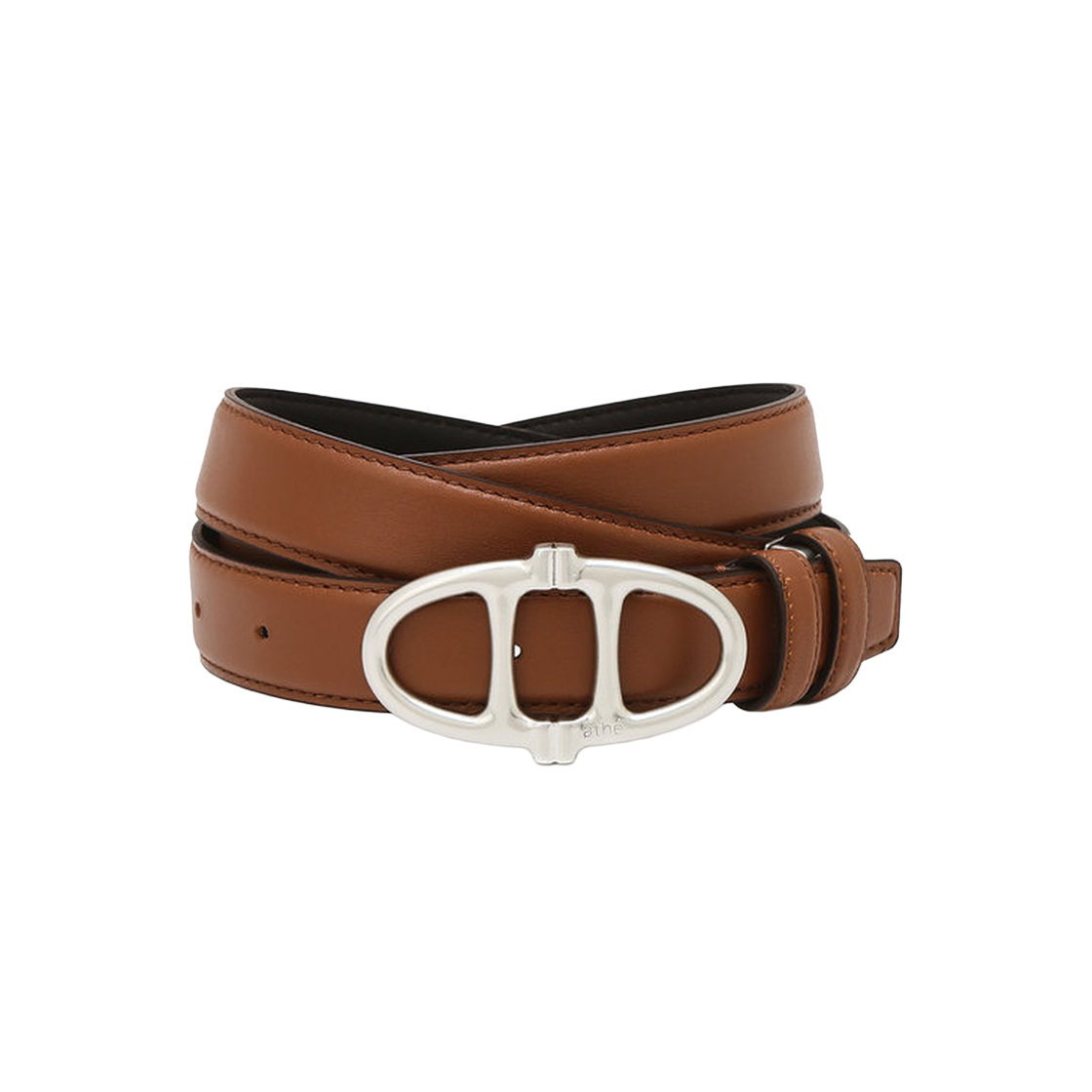AABE6F004W2 Athe Vanessabruno Acc Brown Solid Cowhide Leather Belt Normal Brown