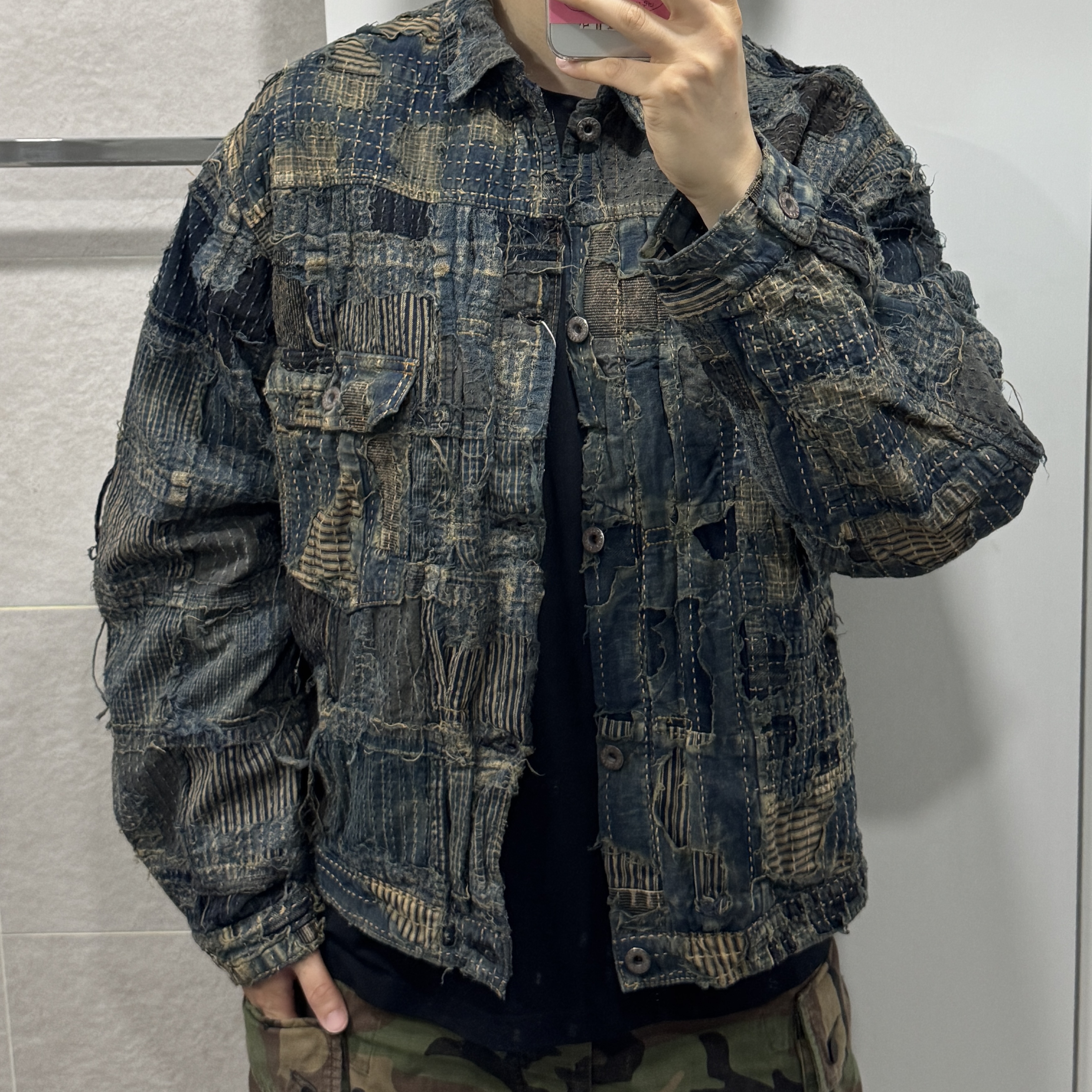 Kapital Boro Spring 1st Jacket Indigo 착용 스타일