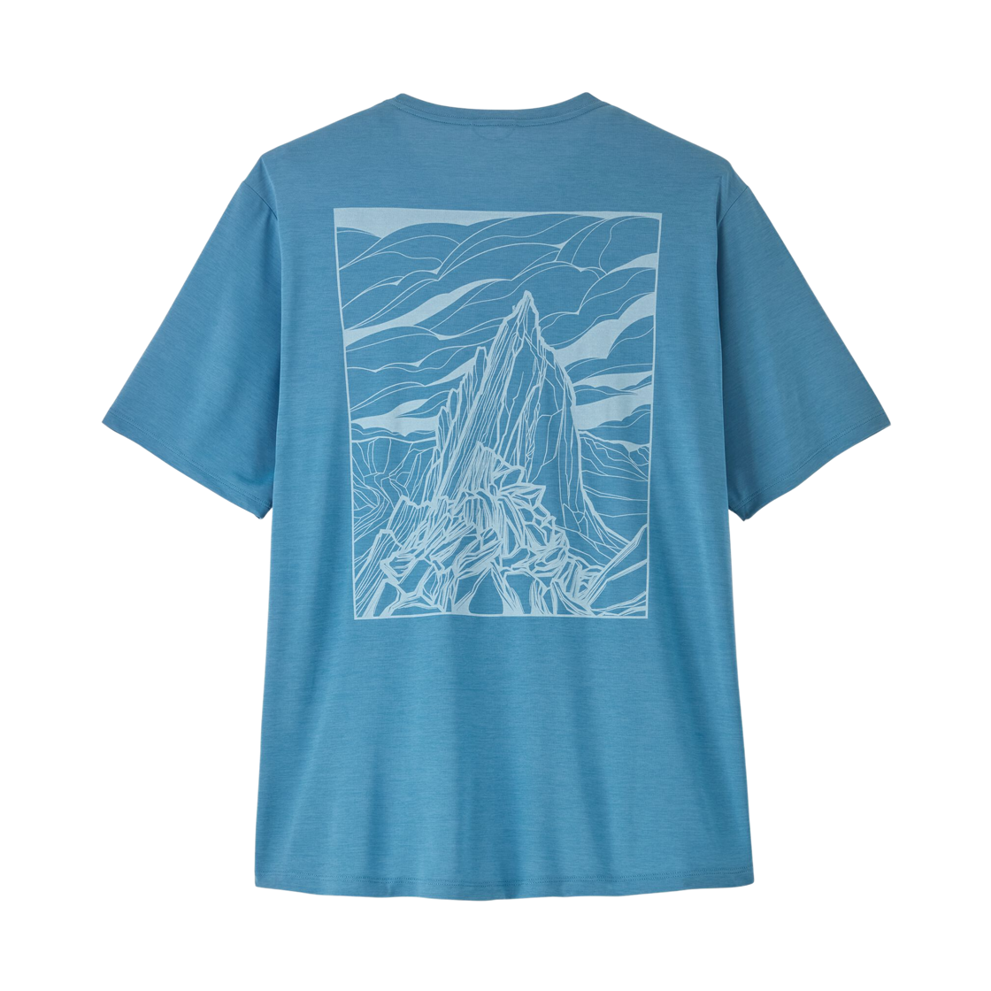 45477 Patagonia Capilene Cool Daily Shirt Cloud Crag Shore Blue Light Shore Blue X-Dye