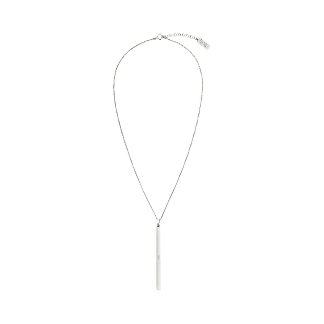 SM6UU0102P9207968 MM6 Maison Margiela Bottle Cap Pendant Necklace Polished Palladio