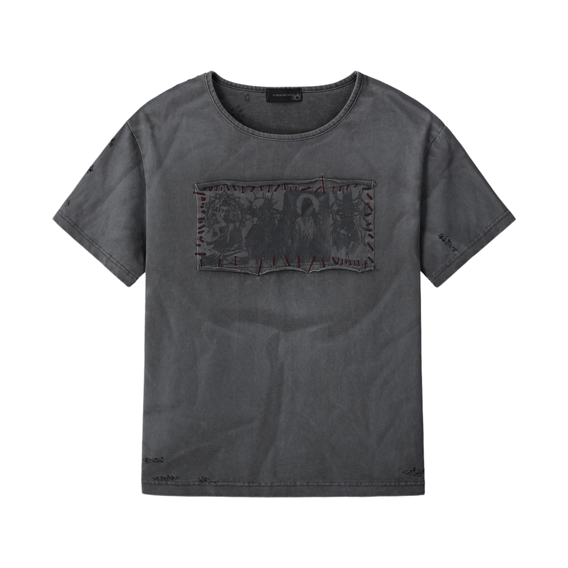 톤얼타이드 4대 존재 티셔츠 차콜 화이트(tornortied The Four Entities T-Shirt Charcoal White)