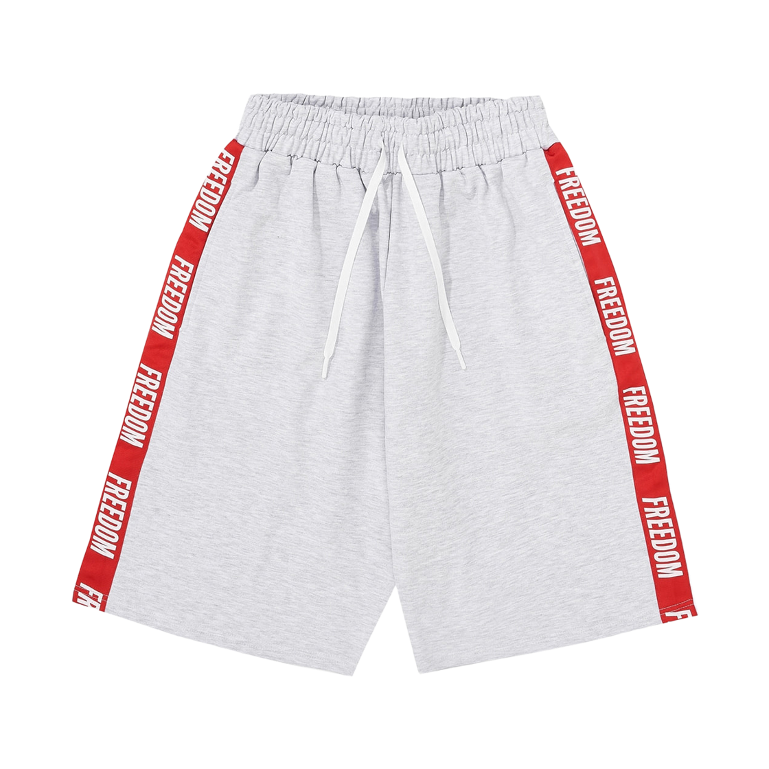 프리덤 프리덤 레터링 버뮤다 코튼 쇼츠 멜란지(FREEDOM FREEDOM Lettering Bermuda Cotton Shorts Melange)