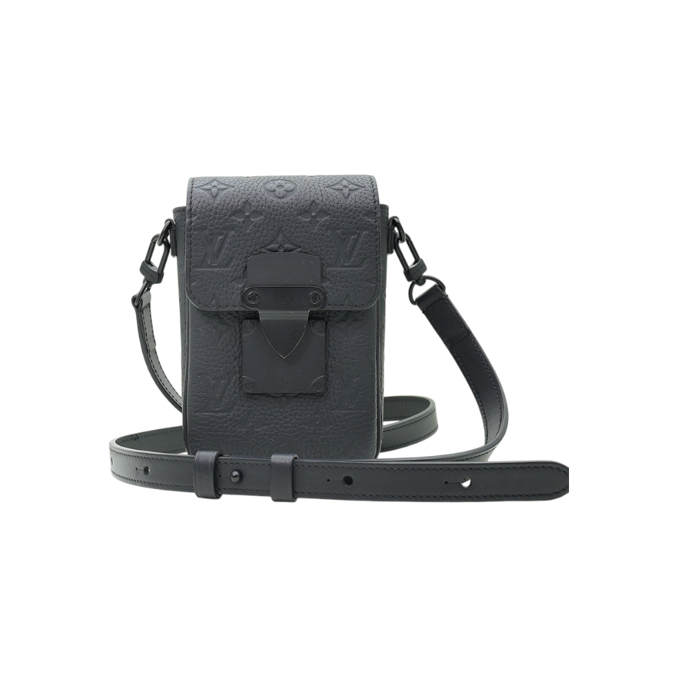 IT66388ANMDO Louis Vuitton Black Monogram Empreinte S-Lock Vertical Wearable Wallet Crossbody Bag